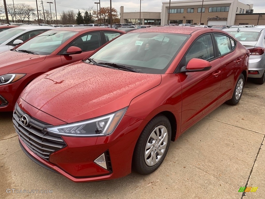 2019 Elantra SE - Scarlet Red / Gray photo #1