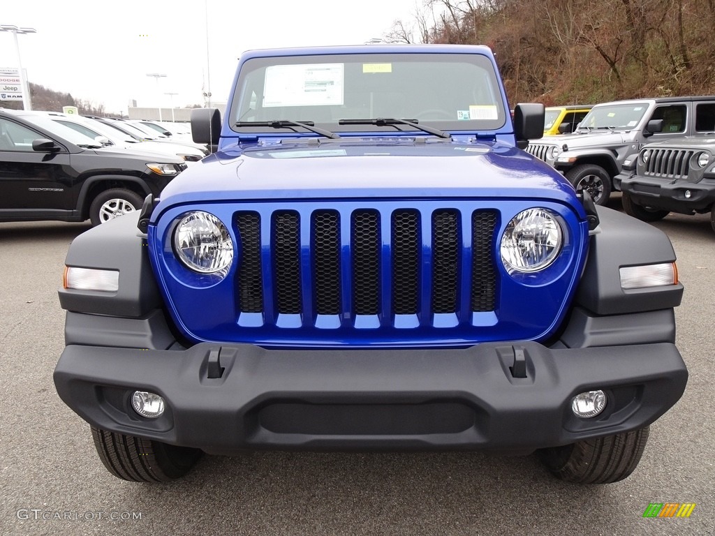 Ocean Blue Metallic 2019 Jeep Wrangler Sport 4x4 Exterior Photo #130809300