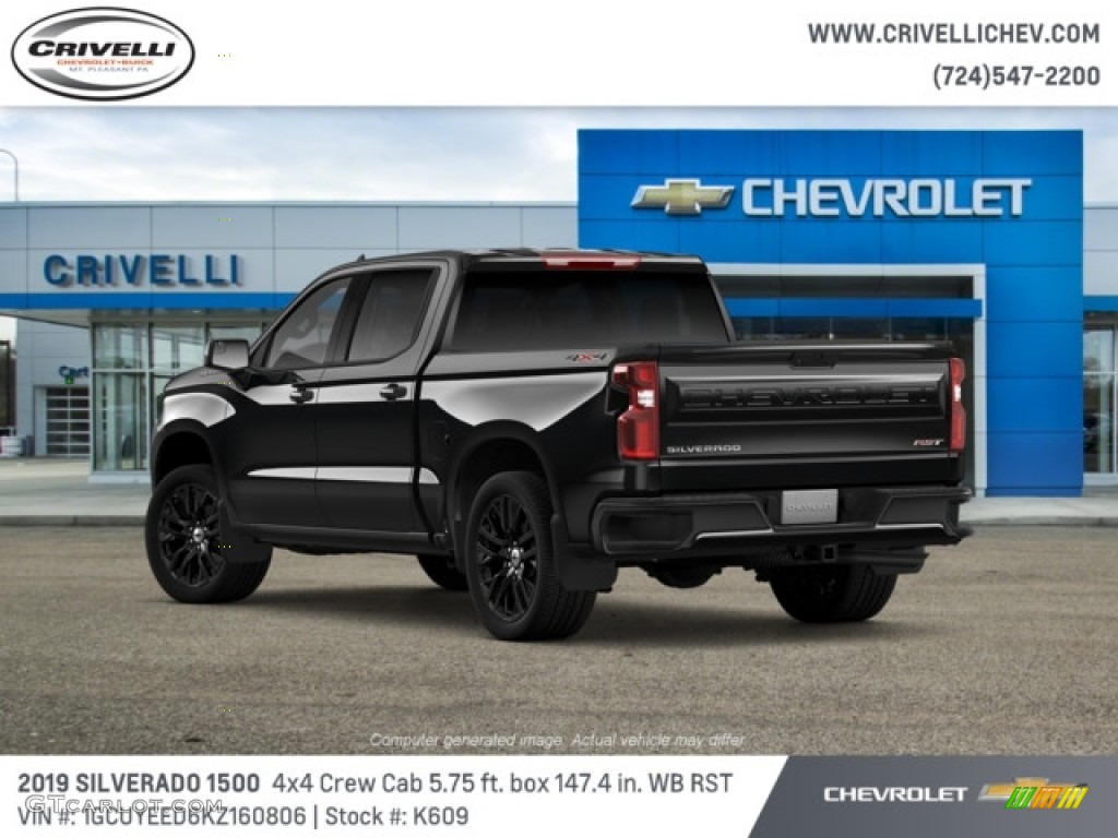 2019 Silverado 1500 RST Crew Cab 4WD - Black / Jet Black photo #2