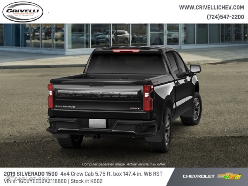 2019 Silverado 1500 RST Crew Cab 4WD - Black / Jet Black photo #3