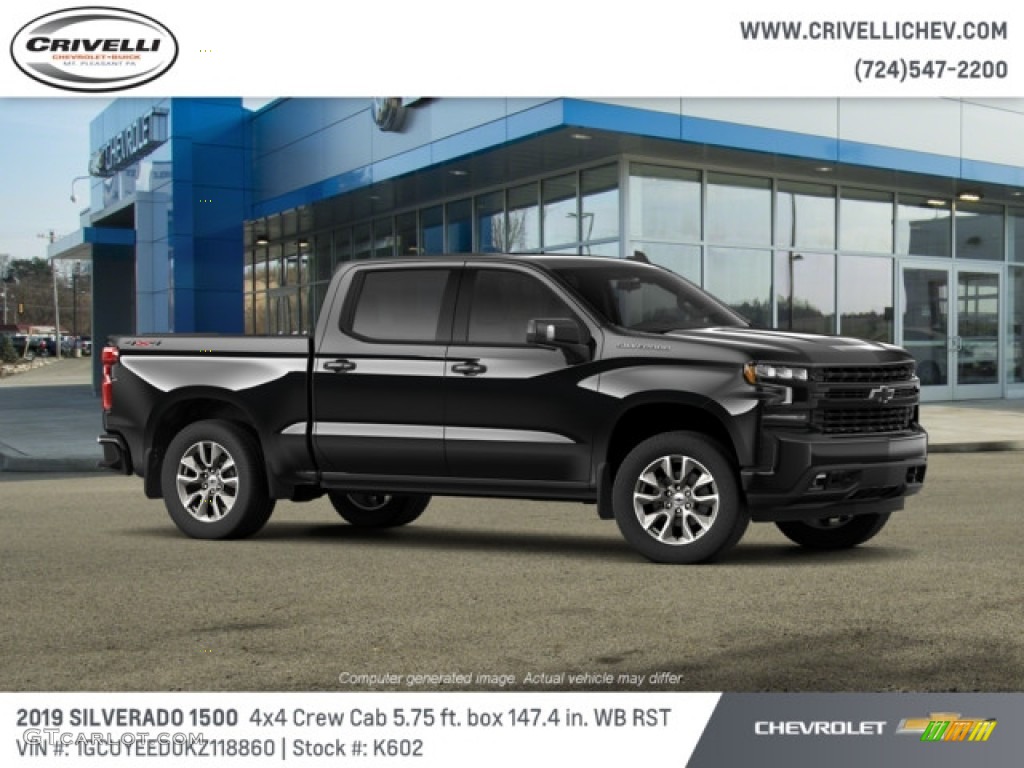 2019 Silverado 1500 RST Crew Cab 4WD - Black / Jet Black photo #4