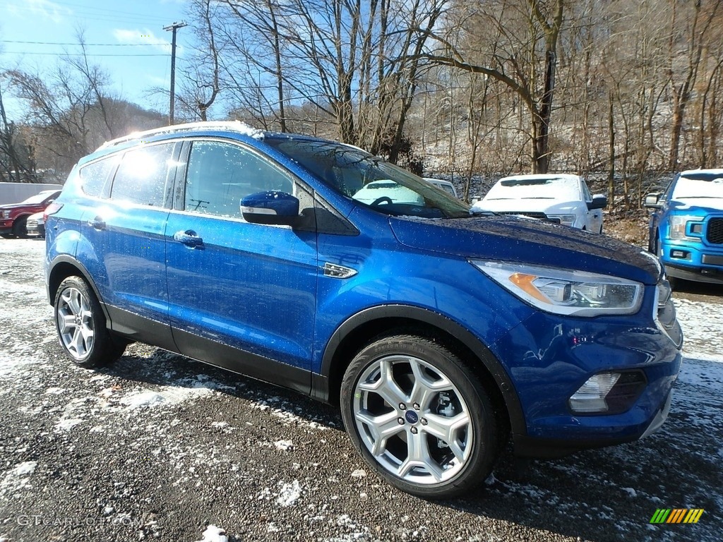 2019 Escape Titanium 4WD - Lightning Blue / Chromite Gray/Charcoal Black photo #9