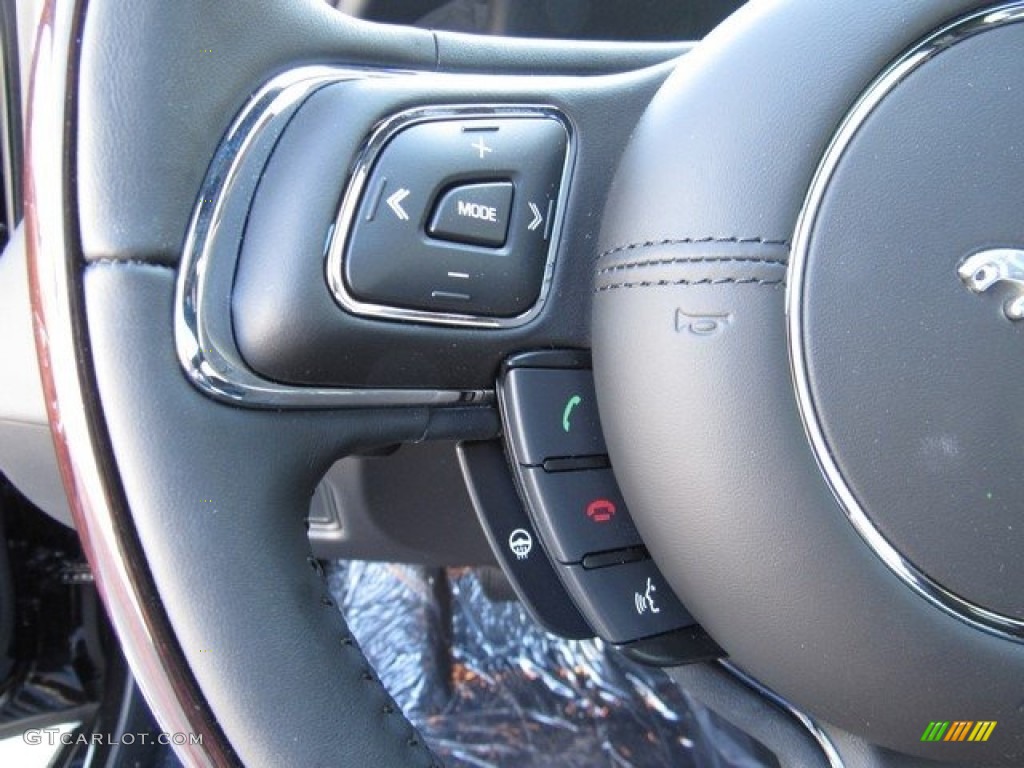 2019 Jaguar XJ XJL Portfolio Ebony Steering Wheel Photo #130820342