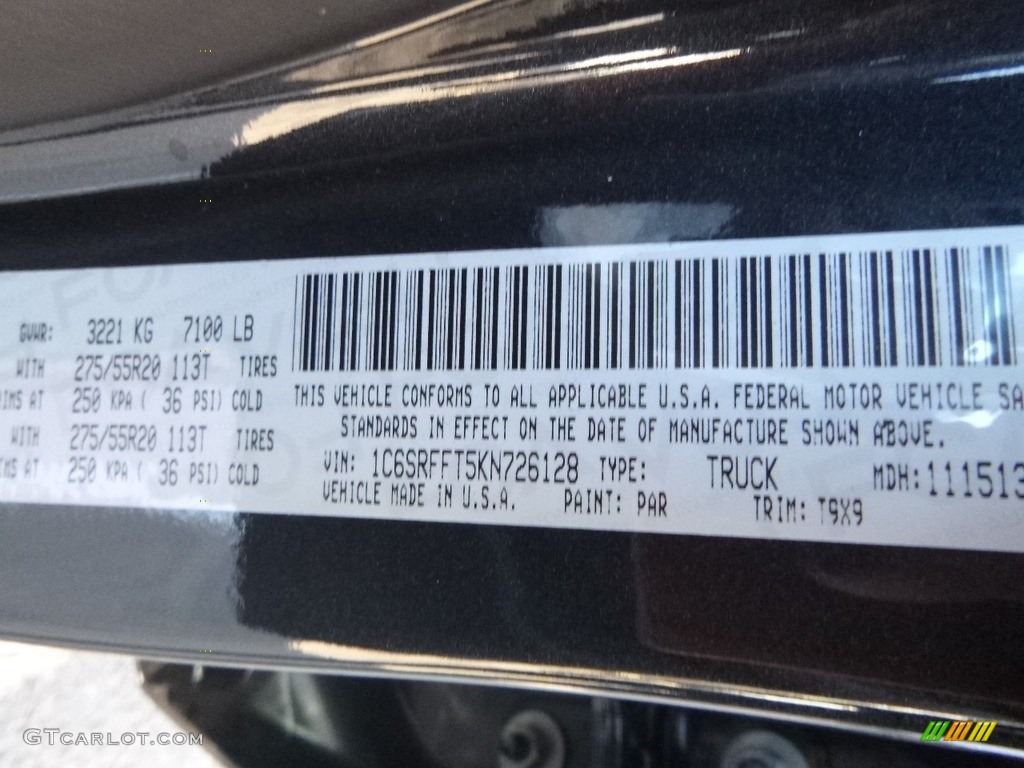 2019 1500 Big Horn Crew Cab 4x4 - Maximum Steel Metallic / Black photo #15