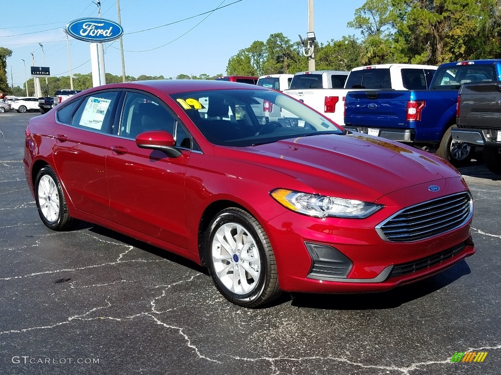Ruby Red 2019 Ford Fusion SE Exterior Photo #130823834