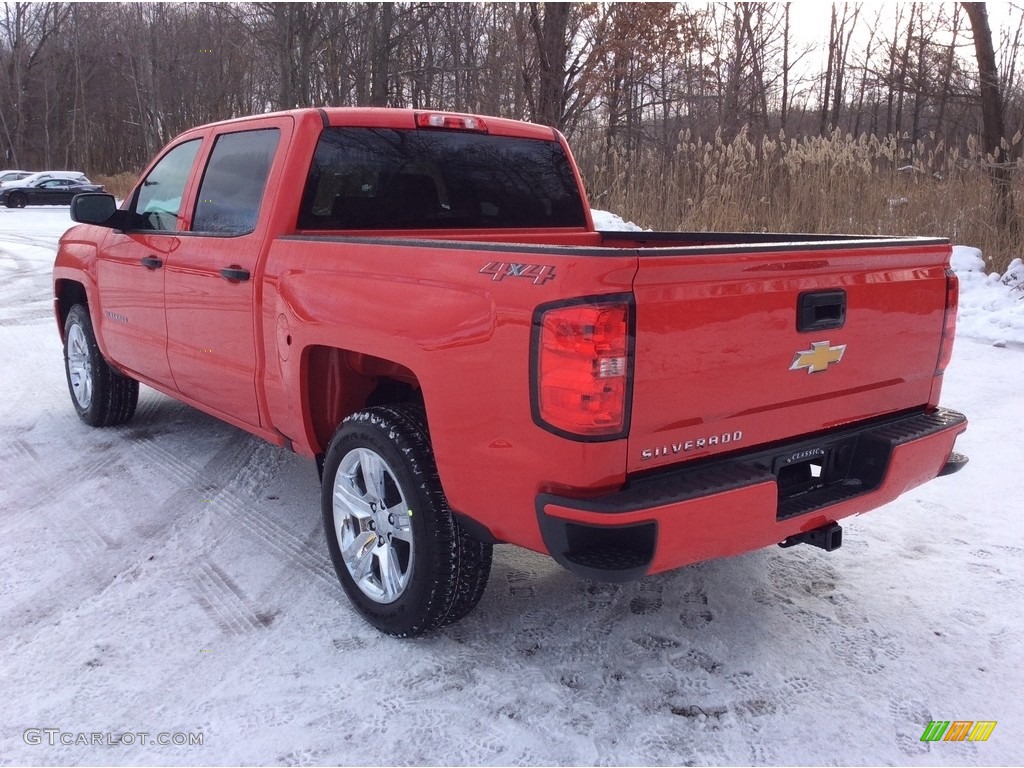 2018 Silverado 1500 Custom Crew Cab 4x4 - Red Hot / Dark Ash/Jet Black photo #4