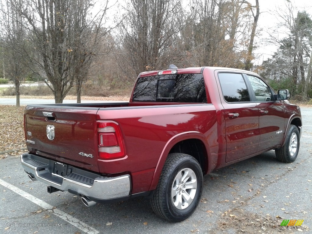 2019 1500 Laramie Crew Cab 4x4 - Delmonico Red Pearl / Mountain Brown/Light Frost Beige photo #6