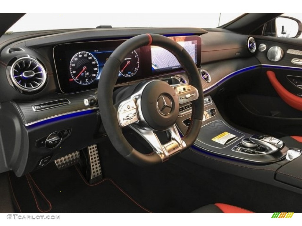2019 Mercedes-Benz E 53 AMG 4Matic Cabriolet Black/Classic Red Dashboard Photo #130831596