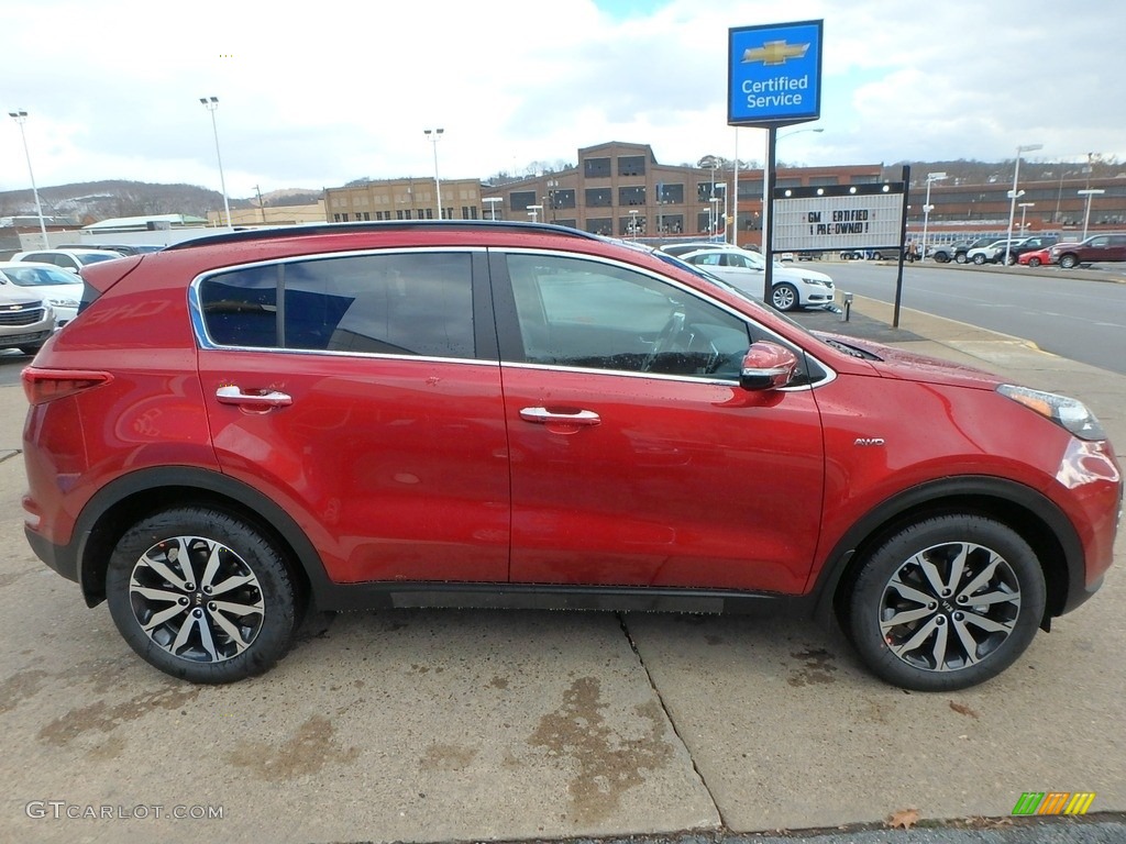 2019 Sportage EX AWD - Hyper Red / Black photo #5