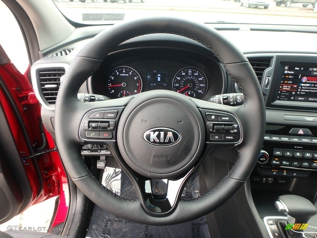 2019 Kia Sportage EX AWD Black Steering Wheel Photo #130833279