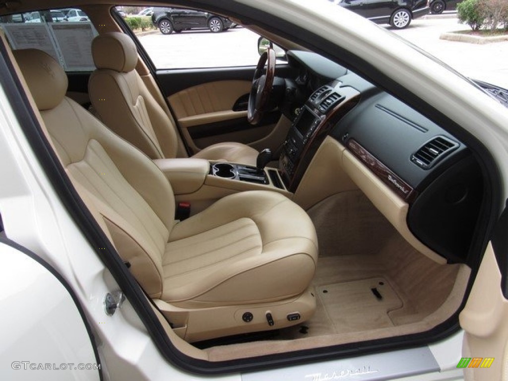 2012 Quattroporte S - Bianco Eldorado (White) / Pearl Beige photo #3