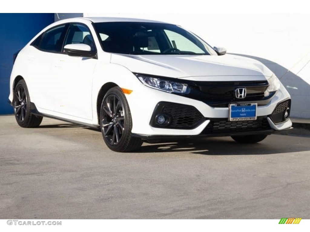 2019 White Orchid Pearl Honda Civic Sport Hatchback