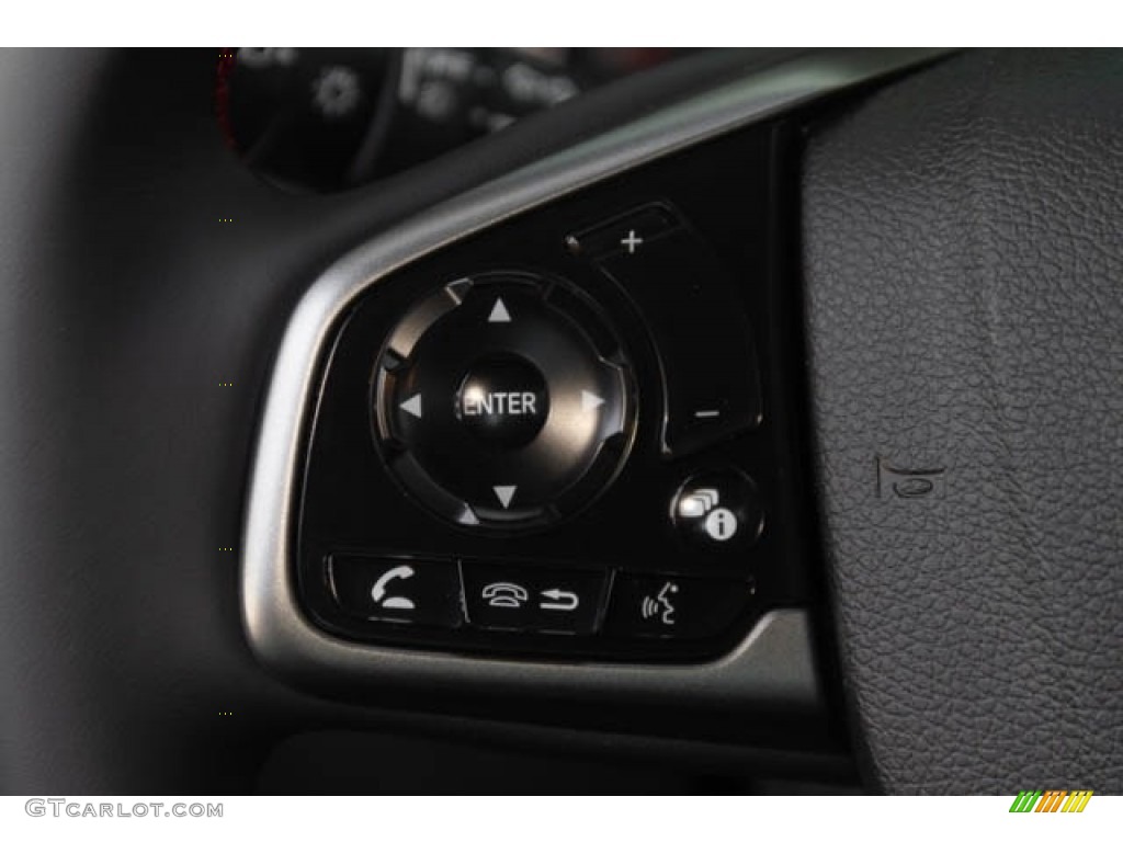 2019 Honda Civic Si Coupe Black Steering Wheel Photo #130835568