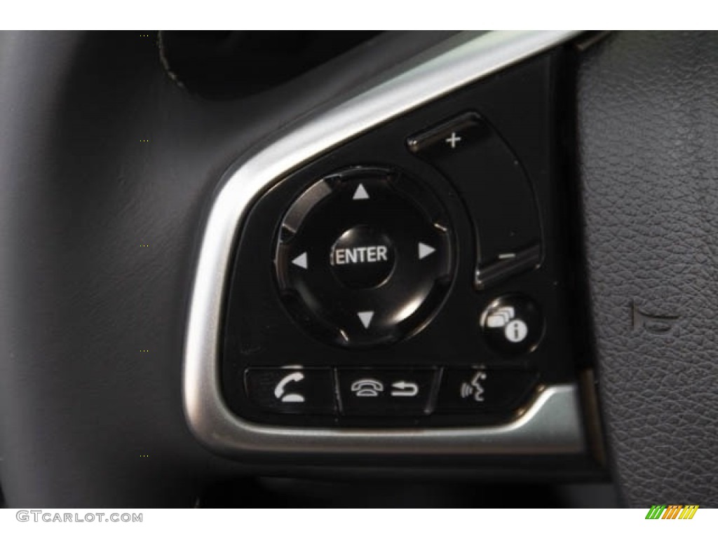 2019 Honda Civic Sport Sedan Black Steering Wheel Photo #130836438