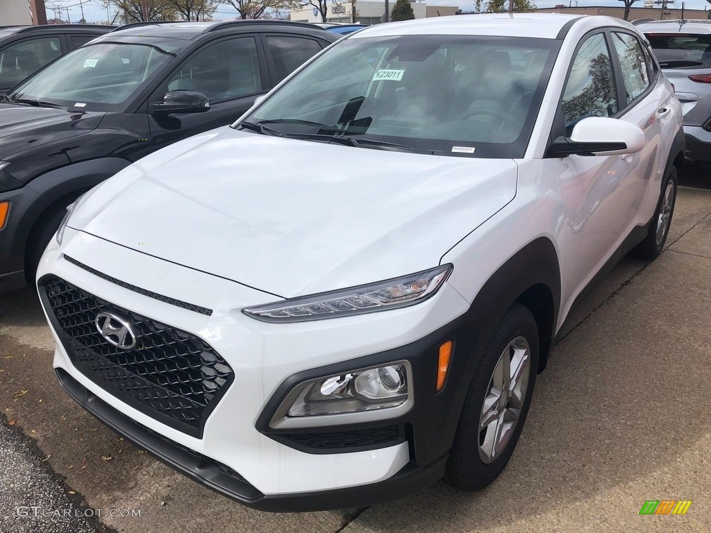 Chalk White 2019 Hyundai Kona SEL AWD Exterior Photo #130845474