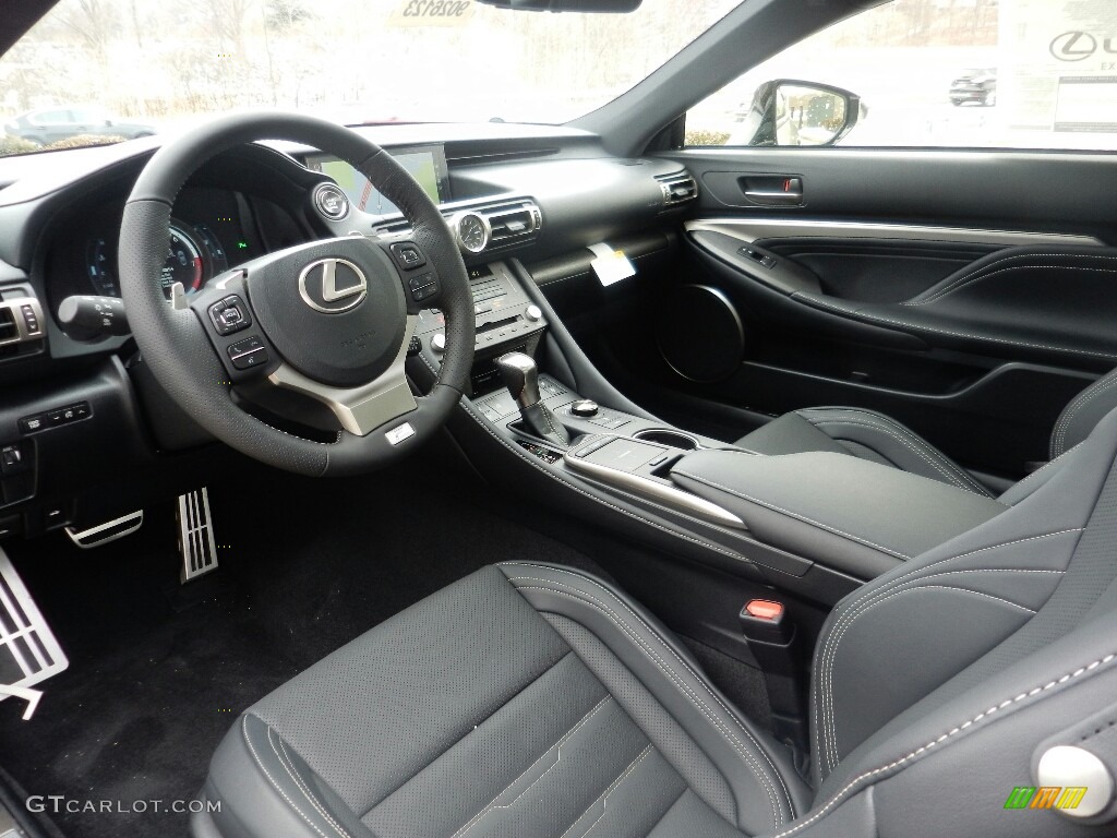 Black Interior 2019 Lexus RC 350 F Sport AWD Photo #130847367