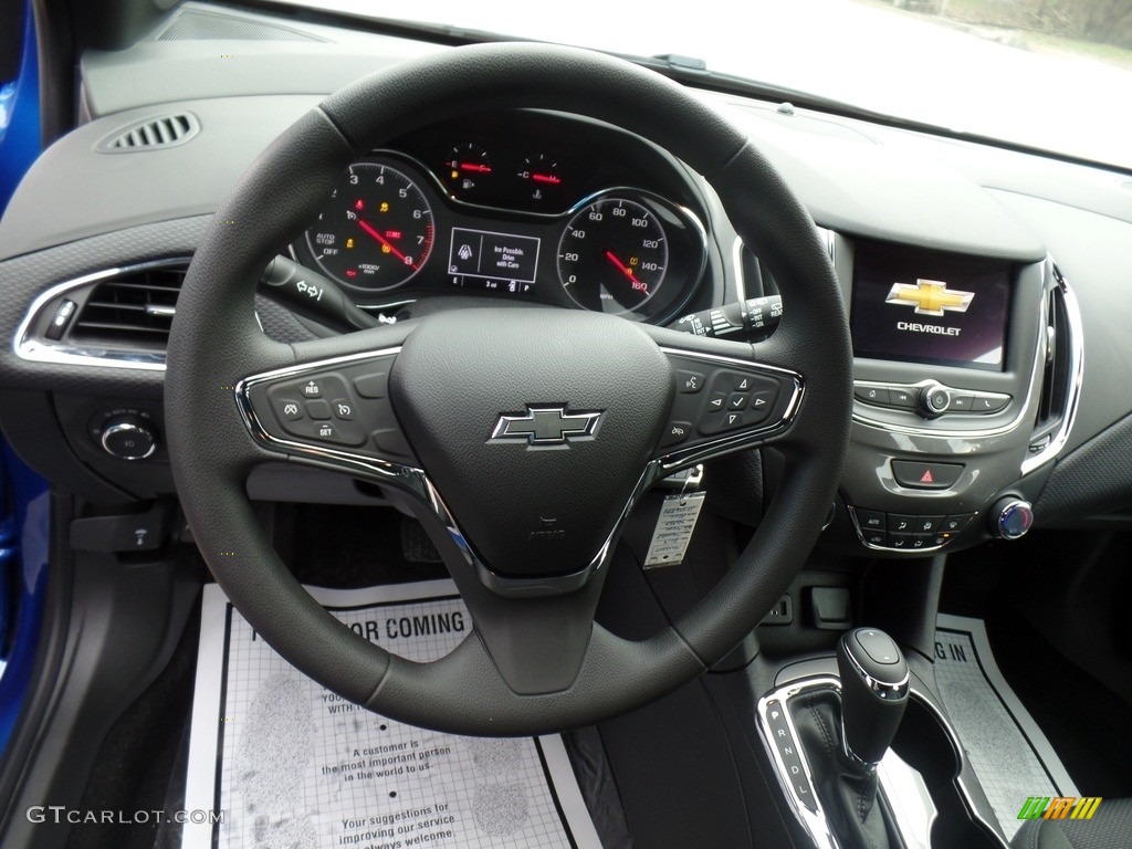 2019 Chevrolet Cruze LT Hatchback Black Steering Wheel Photo #130848522