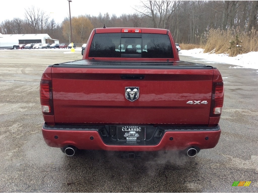 2013 1500 Sport Quad Cab 4x4 - Deep Cherry Red Pearl / Black photo #5