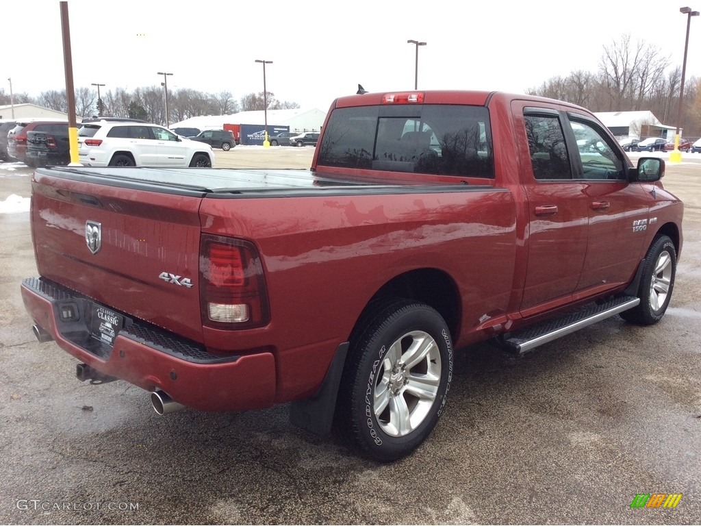2013 1500 Sport Quad Cab 4x4 - Deep Cherry Red Pearl / Black photo #7