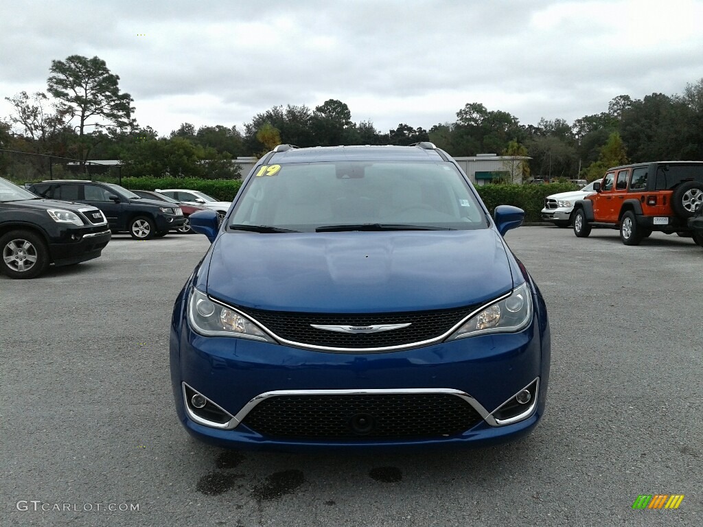 2019 Pacifica Touring L - Ocean Blue Metallic / Cognac/Alloy photo #8