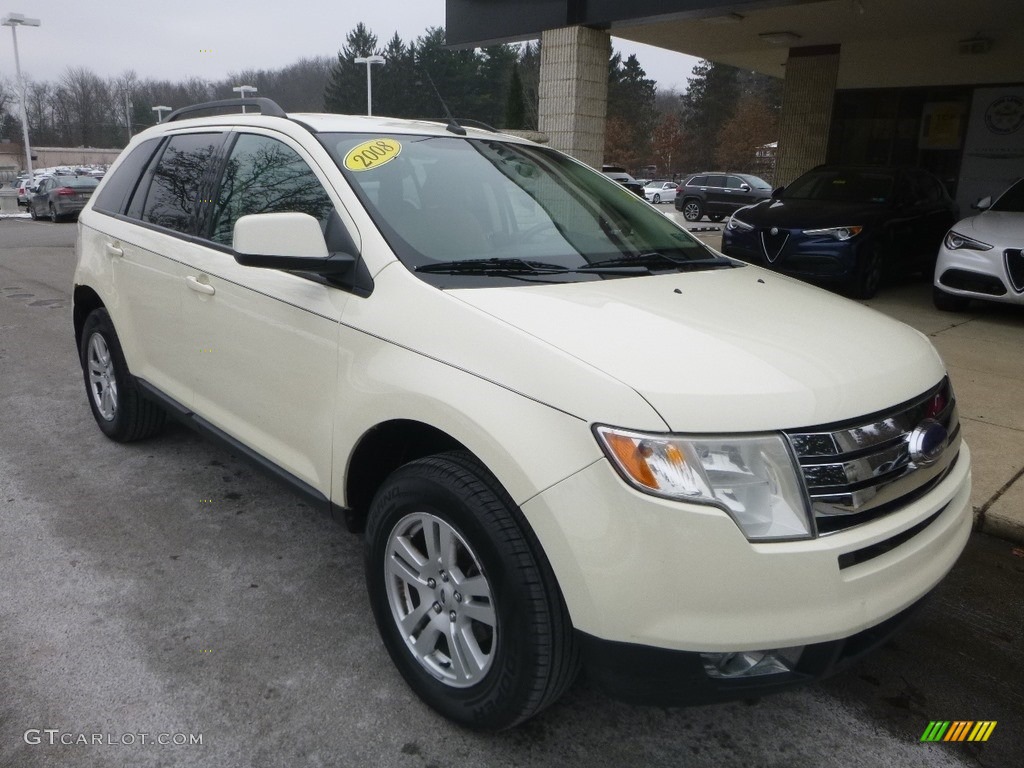 2008 Edge SEL - White Sand Tri-Coat Metallic / Camel photo #3