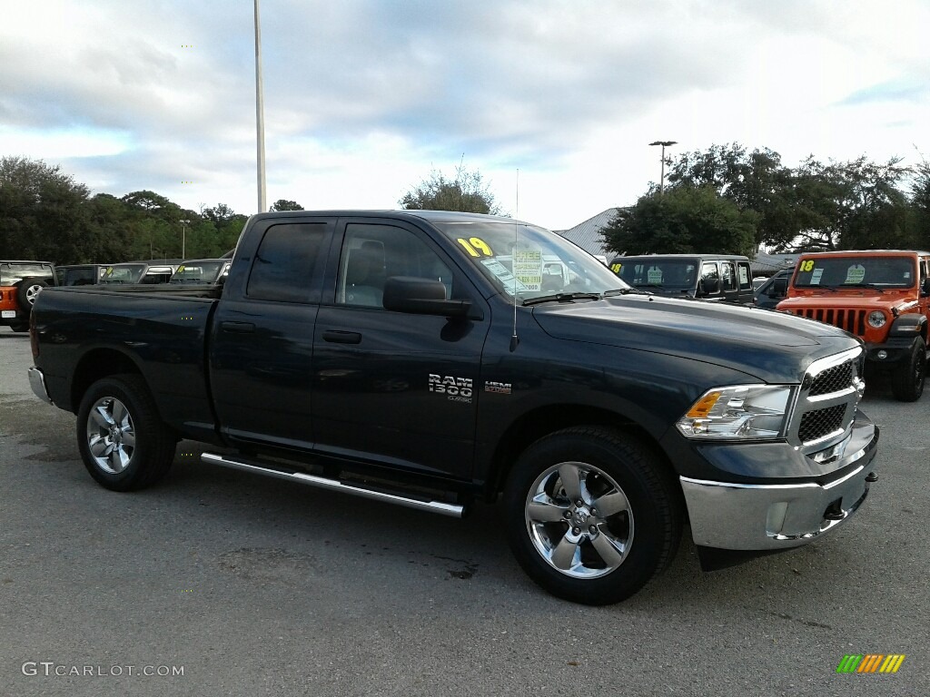 2019 1500 Classic Tradesman Quad Cab 4x4 - Maximum Steel Metallic / Black/Diesel Gray photo #7