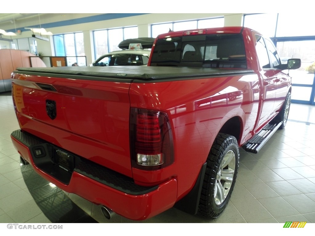 2014 1500 Sport Quad Cab 4x4 - Flame Red / Black photo #4