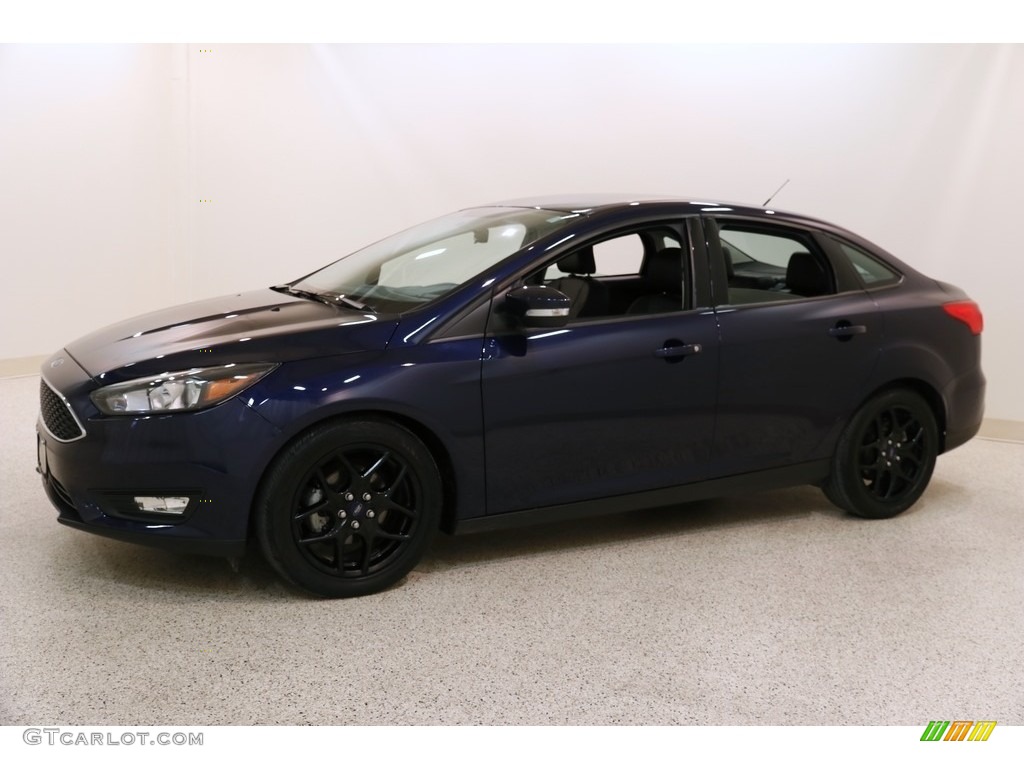 2016 Focus SE Sedan - Kona Blue / Charcoal Black photo #3
