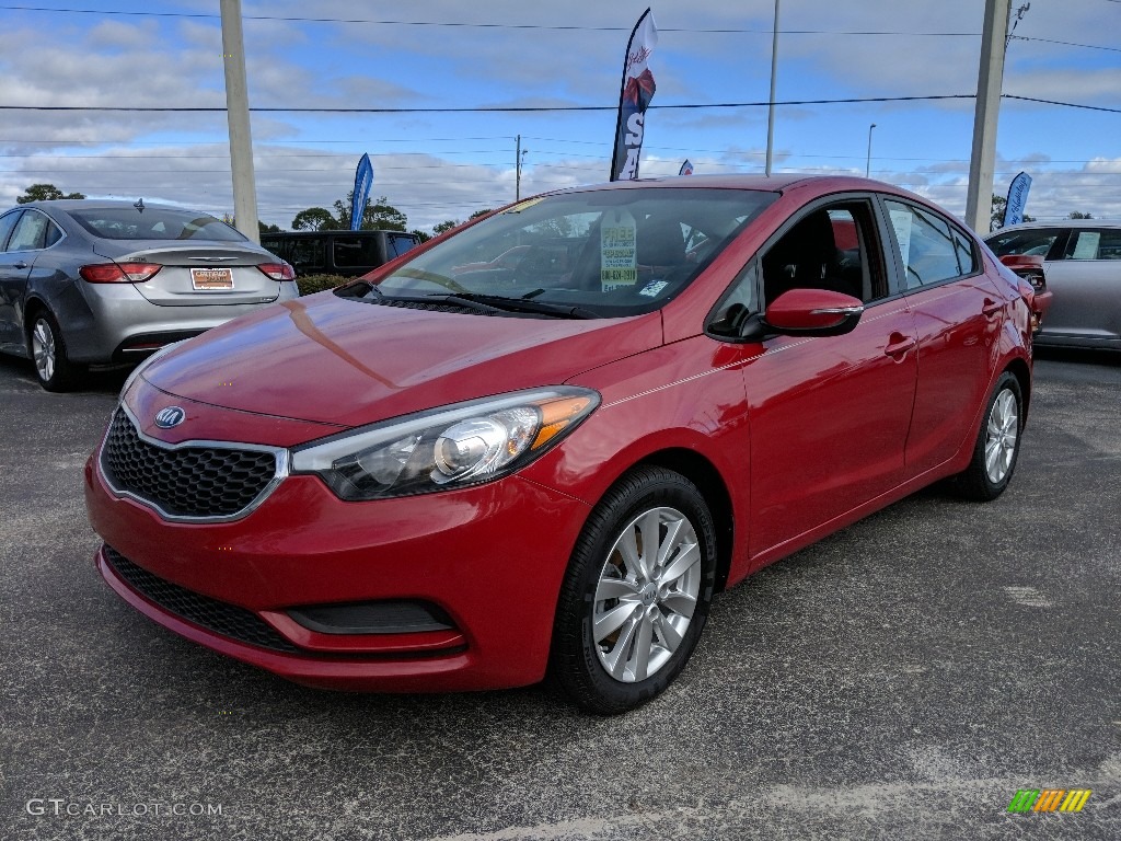 Crimson Red Kia Forte