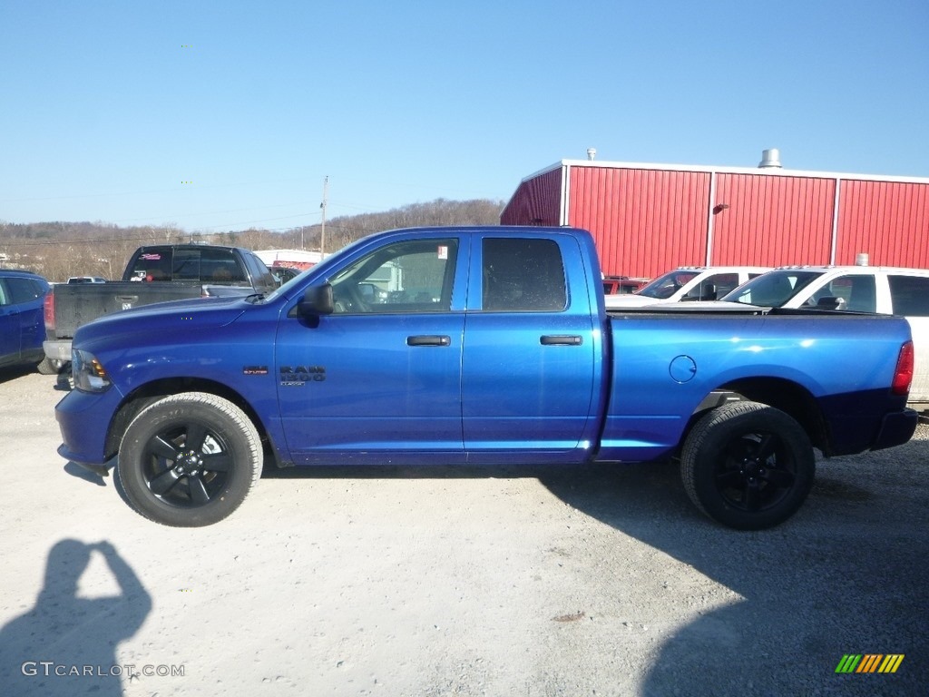 2019 1500 Classic Express Quad Cab 4x4 - Blue Streak Pearl / Black/Diesel Gray photo #2