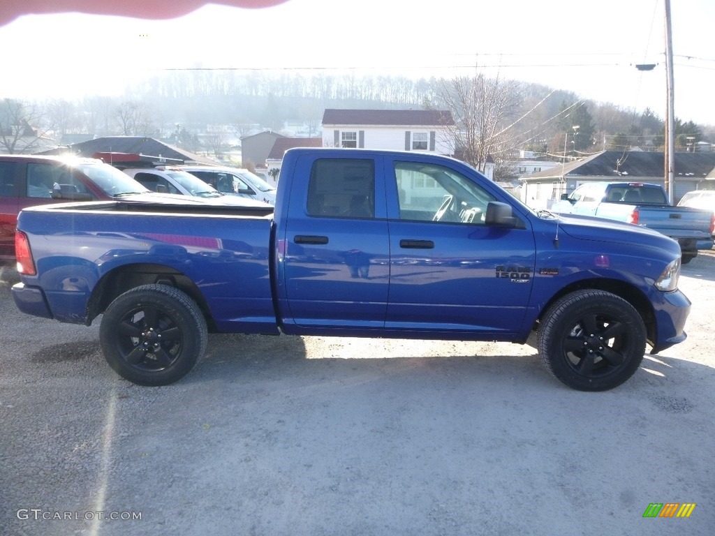 2019 1500 Classic Express Quad Cab 4x4 - Blue Streak Pearl / Black/Diesel Gray photo #6