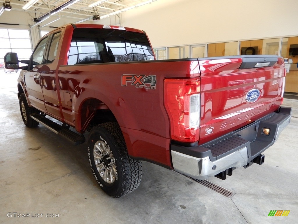 2019 F250 Super Duty XLT SuperCab 4x4 - Ruby Red / Earth Gray photo #3
