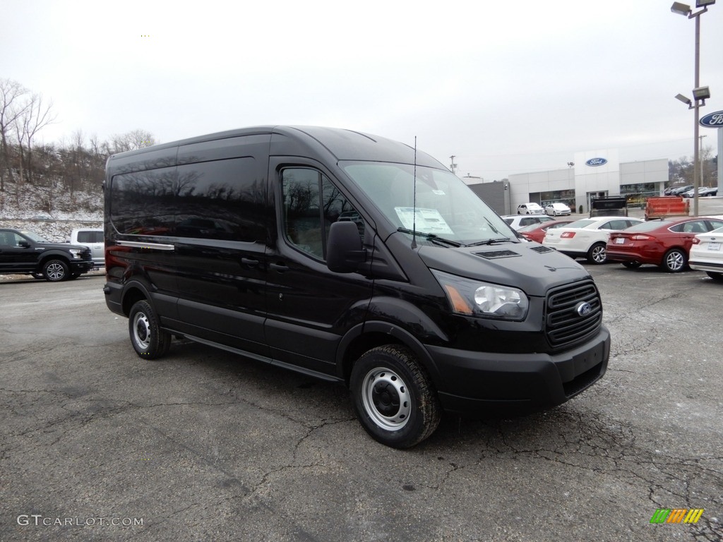 Shadow Black 2019 Ford Transit Van 250 MR Long Exterior Photo #130876089