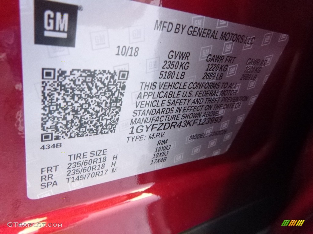 2019 XT4 Premium Luxury AWD - Red Horizon Tintcoat / Light Platinum/Jet Black photo #15