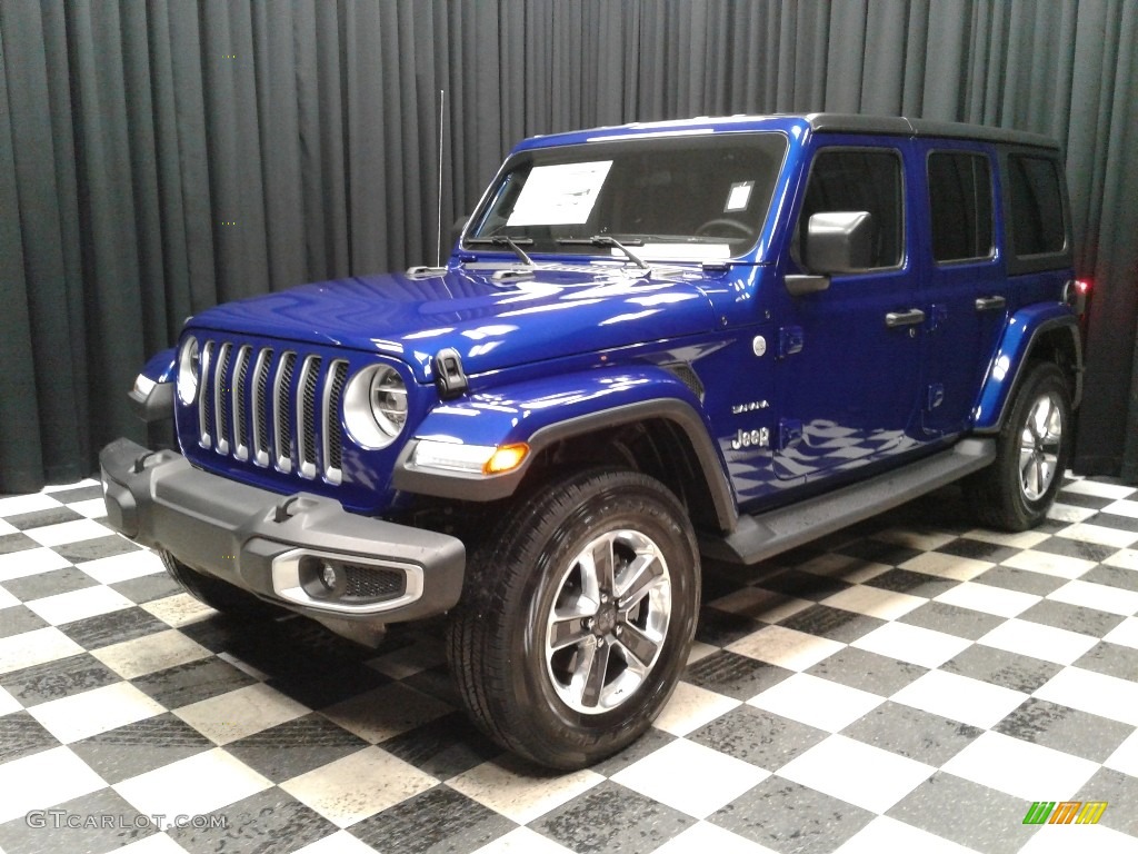 Ocean Blue Metallic 2019 Jeep Wrangler Unlimited Sahara 4x4 Exterior Photo #130877331