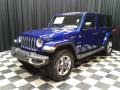 2019 Ocean Blue Metallic Jeep Wrangler Unlimited Sahara 4x4  photo #2