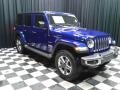 2019 Ocean Blue Metallic Jeep Wrangler Unlimited Sahara 4x4  photo #4