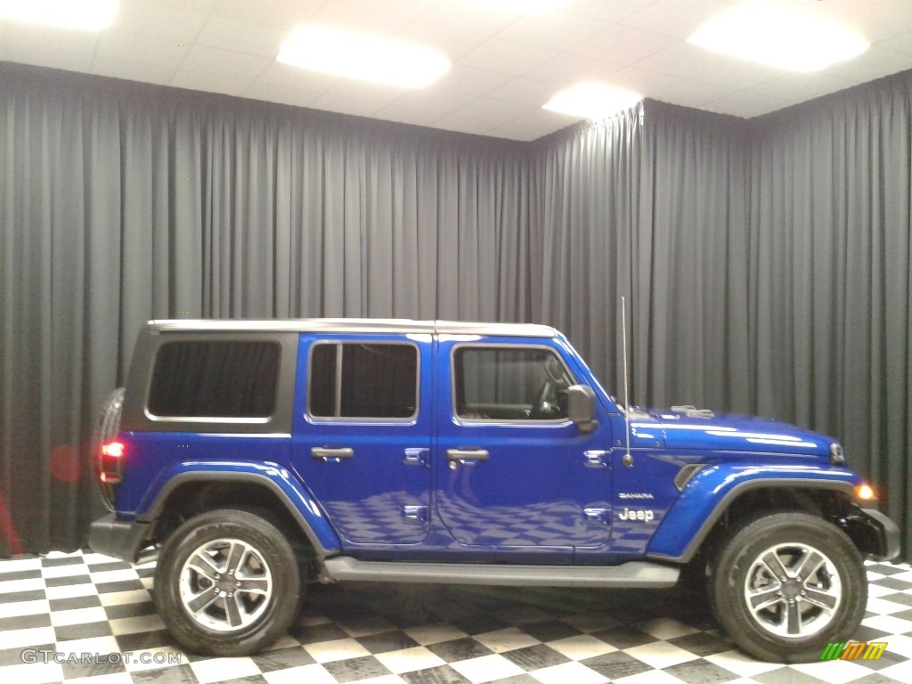 Ocean Blue Metallic 2019 Jeep Wrangler Unlimited Sahara 4x4 Exterior Photo #130877442