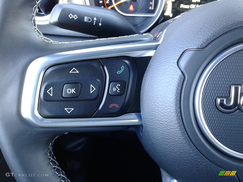 2019 Jeep Wrangler Unlimited Sahara 4x4 Black Steering Wheel Photo #130877778