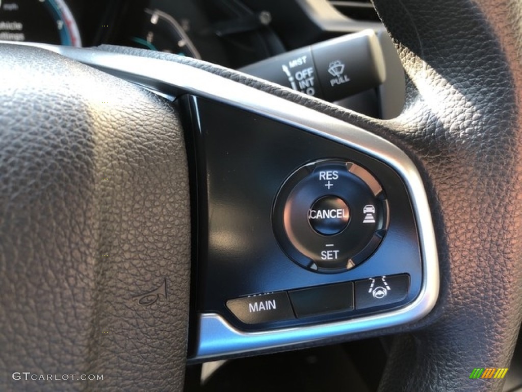 2019 Honda Civic LX Coupe Black Steering Wheel Photo #130880217