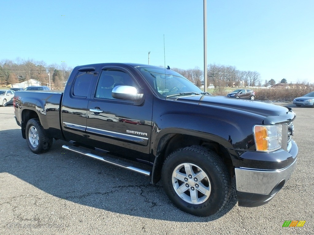 2013 Sierra 1500 SLE Extended Cab 4x4 - Deep Indigo Metallic / Ebony photo #4