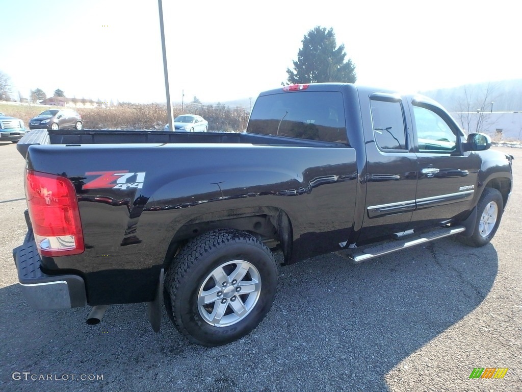 2013 Sierra 1500 SLE Extended Cab 4x4 - Deep Indigo Metallic / Ebony photo #10