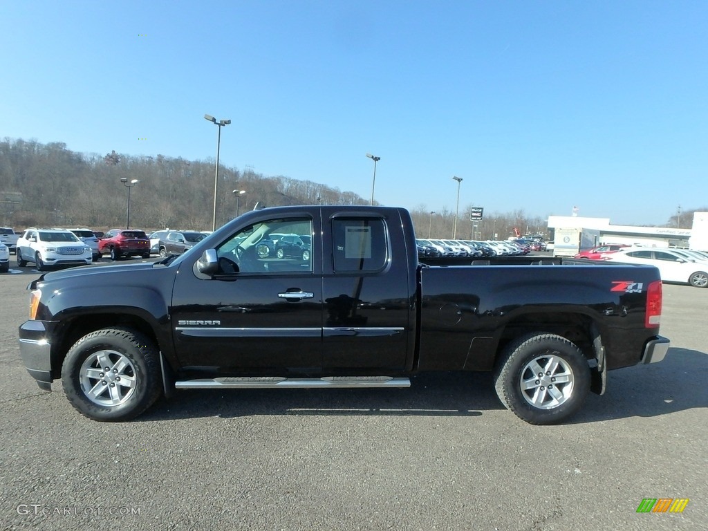 2013 Sierra 1500 SLE Extended Cab 4x4 - Deep Indigo Metallic / Ebony photo #13