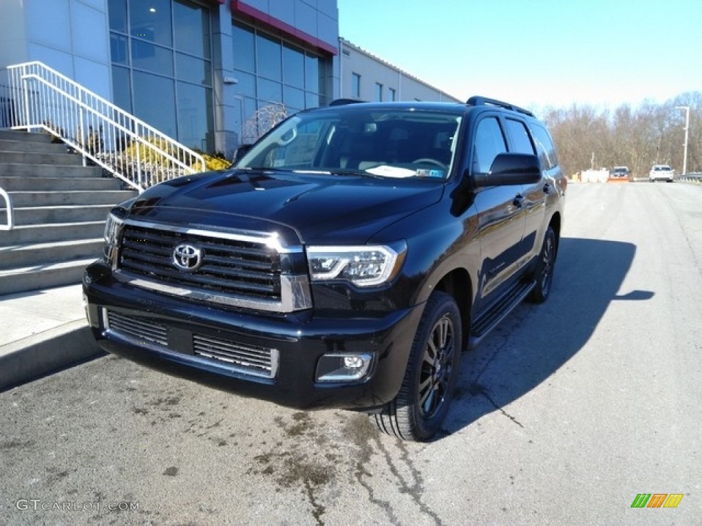 2019 Sequoia TRD Sport 4x4 - Midnight Black Metallic / Black photo #1