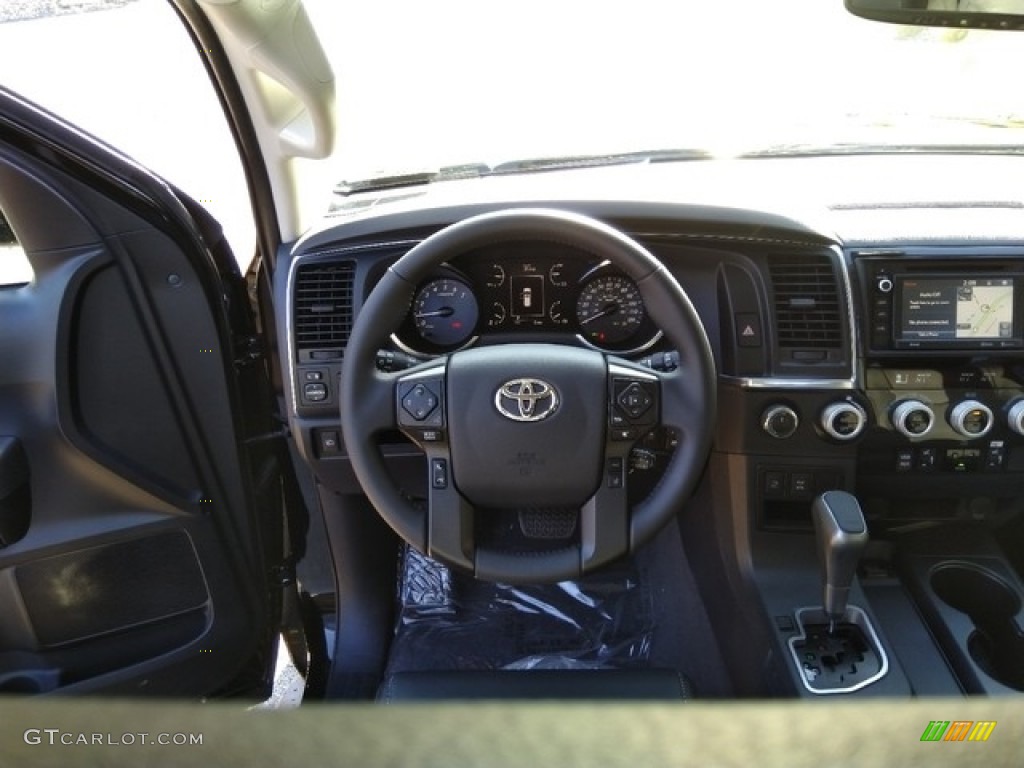 2019 Toyota Sequoia TRD Sport 4x4 Black Steering Wheel Photo #130883721