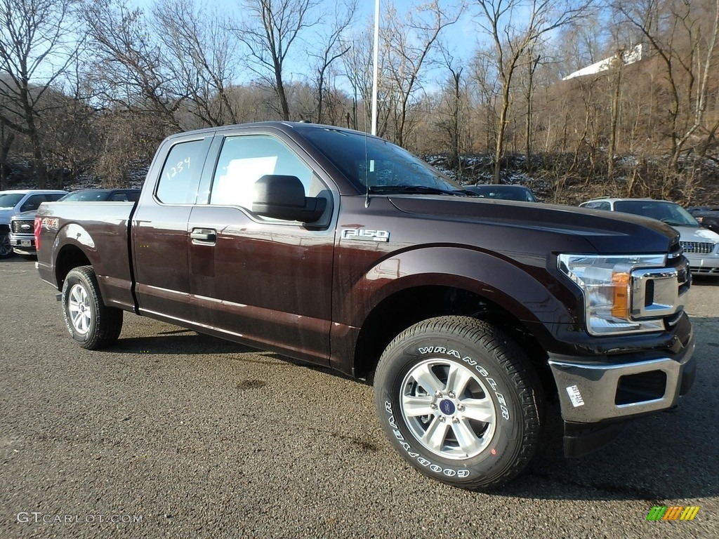 2018 F150 XLT SuperCab 4x4 - Magma Red / Earth Gray photo #8