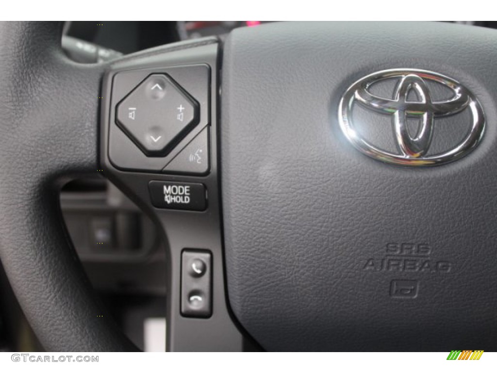 2019 Toyota Tacoma SR Double Cab Cement Gray Steering Wheel Photo #130889722