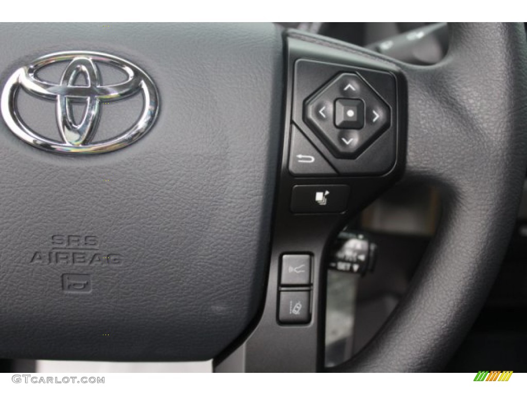 2019 Toyota Tacoma SR Double Cab Cement Gray Steering Wheel Photo #130889746