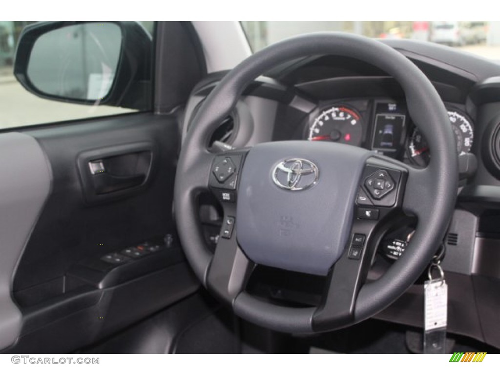 2019 Toyota Tacoma SR Double Cab Cement Gray Steering Wheel Photo #130889815