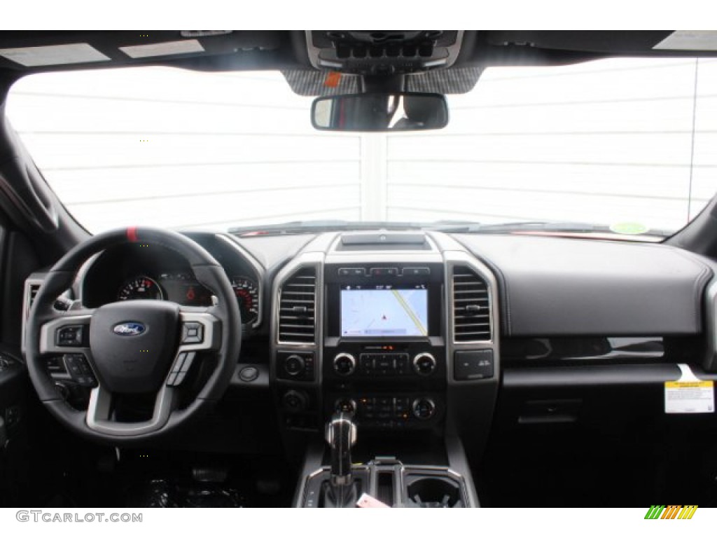 2018 Ford F150 SVT Raptor SuperCrew 4x4 Raptor Black Dashboard Photo #130893607